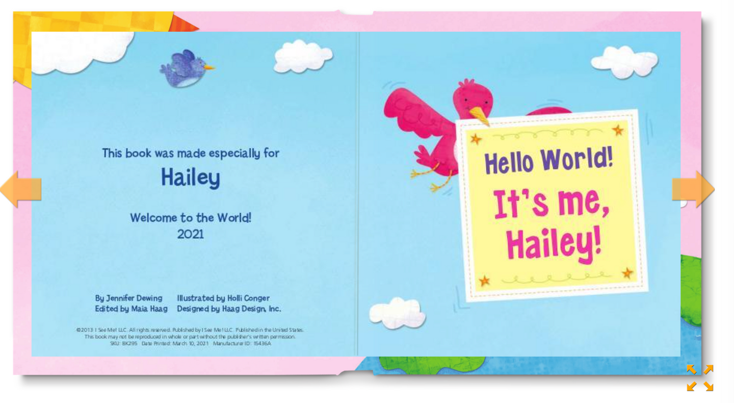 Hello World Personalized Board Book